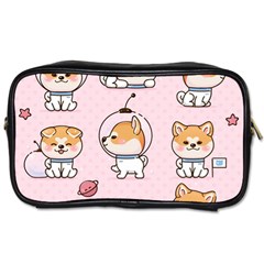 Set Kawaii Smile Japanese Dog Cartoon Toiletries Bag (one Side) by Wegoenart