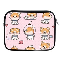 Set Kawaii Smile Japanese Dog Cartoon Apple Ipad 2/3/4 Zipper Cases by Wegoenart