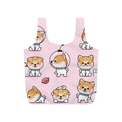 Set Kawaii Smile Japanese Dog Cartoon Full Print Recycle Bag (s) by Wegoenart