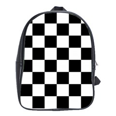 Chess Board Background Design School Bag (xl) by Wegoenart