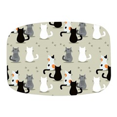 Cute-cat-seamless-pattern Mini Square Pill Box by Wegoenart