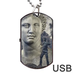 Men Taking Photos Of Greek Goddess Dog Tag Usb Flash (two Sides) by dflcprintsclothing