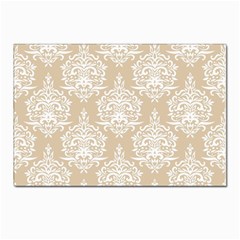 Clean Brown And White Ornament Damask Vintage Postcards 5  X 7  (pkg Of 10) by ConteMonfrey