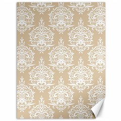 Clean Brown And White Ornament Damask Vintage Canvas 36  X 48 