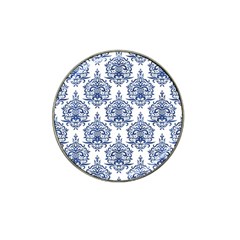 Blue And White Ornament Damask Vintage Hat Clip Ball Marker by ConteMonfrey