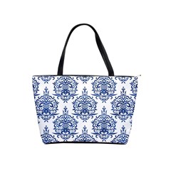 Blue And White Ornament Damask Vintage Classic Shoulder Handbag by ConteMonfrey