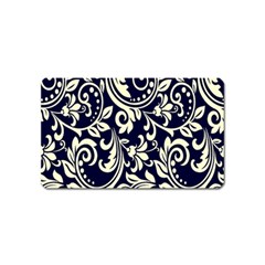 Blue Floral Tribal Magnet (name Card) by ConteMonfrey