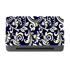 Blue Floral Tribal Memory Card Reader With Cf by ConteMonfrey