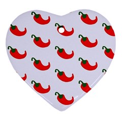 Small Peppers Heart Ornament (two Sides) by ConteMonfrey