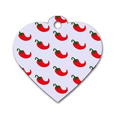 Small Peppers Dog Tag Heart (one Side) by ConteMonfrey