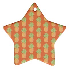 Pineapple Orange Pastel Star Ornament (two Sides) by ConteMonfrey