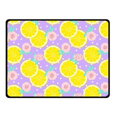 Purple Lemons  Fleece Blanket (small) by ConteMonfrey