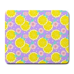 Purple Lemons  Large Mousepad by ConteMonfrey