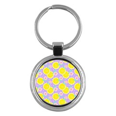 Purple Lemons  Key Chain (round) by ConteMonfrey