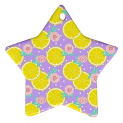 Purple Lemons  Star Ornament (two Sides) by ConteMonfrey