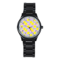 Purple Lemons  Stainless Steel Round Watch by ConteMonfrey