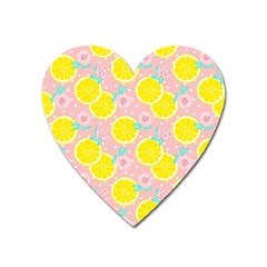 Pink Lemons Heart Magnet by ConteMonfrey