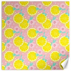 Pink Lemons Canvas 12  X 12  by ConteMonfrey