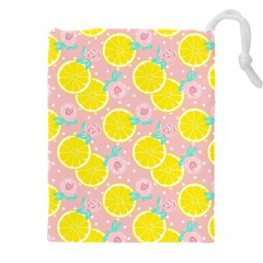 Pink Lemons Drawstring Pouch (5xl) by ConteMonfrey