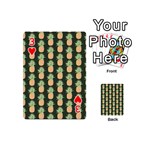 Pineapple Green Playing Cards 54 Designs (Mini) Front - Heart3