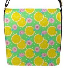 Green Lemons Flap Closure Messenger Bag (s) by ConteMonfrey