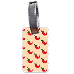 Small Mini Peppers Pink Luggage Tag (two Sides) by ConteMonfrey