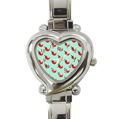 Small Mini Peppers Blue Heart Italian Charm Watch by ConteMonfrey