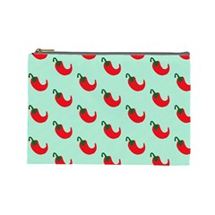 Small Mini Peppers Blue Cosmetic Bag (large) by ConteMonfrey