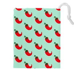 Small Mini Peppers Blue Drawstring Pouch (4xl) by ConteMonfrey