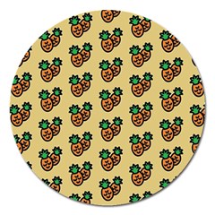 Pastel Pineapple Magnet 5  (round)