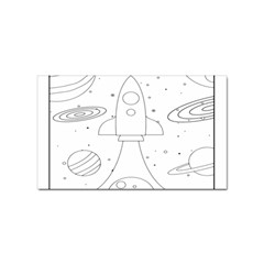 Going To Space - Cute Starship Doodle  Sticker Rectangular (100 Pack) by ConteMonfrey