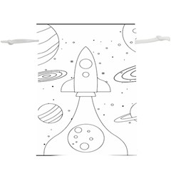 Going To Space - Cute Starship Doodle   Lightweight Drawstring Pouch (xl) by ConteMonfrey