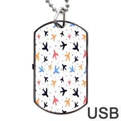 Sky Birds - Airplanes Dog Tag Usb Flash (two Sides) by ConteMonfrey