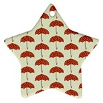 Under My Umbrella Star Ornament (Two Sides) Back