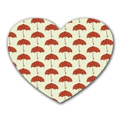 Under My Umbrella Heart Mousepad by ConteMonfrey