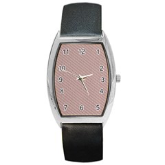 Terracotta Knit Barrel Style Metal Watch