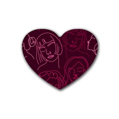 Im Only Woman Rubber Coaster (heart) by ConteMonfrey