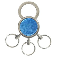 Blue Denim  3-ring Key Chain by ConteMonfrey