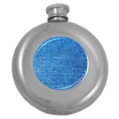 Blue Denim  Round Hip Flask (5 Oz) by ConteMonfrey