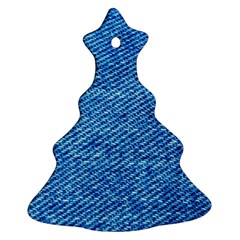 Blue Denim  Christmas Tree Ornament (two Sides) by ConteMonfrey