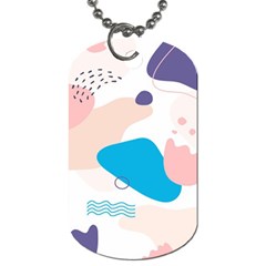 Hand-drawn-abstract-organic-shapes-background Dog Tag (one Side)