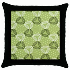 Pattern Green Throw Pillow Case (black) by designsbymallika