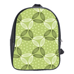 Pattern Green School Bag (xl) by designsbymallika