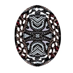 Autumn Patterns Oval Filigree Ornament (two Sides) by kaleidomarblingart