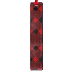 Red Diagonal Plaid Big Large Book Marks by ConteMonfrey