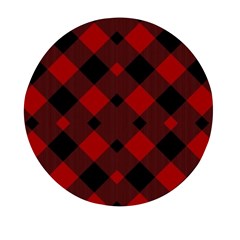 Red Diagonal Plaid Big Mini Round Pill Box (pack Of 3) by ConteMonfrey