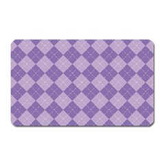 Diagonal Comfort Purple Plaids Magnet (rectangular) by ConteMonfrey