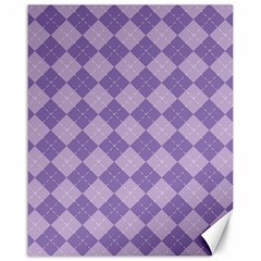 Diagonal Comfort Purple Plaids Canvas 16  X 20  by ConteMonfrey