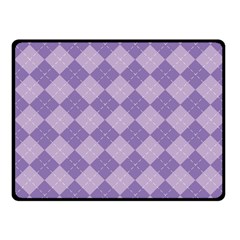 Diagonal Comfort Purple Plaids Fleece Blanket (small)