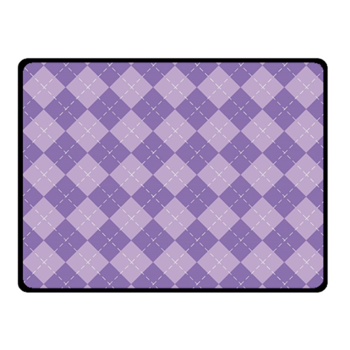 Diagonal Comfort Purple Plaids Fleece Blanket (Small)